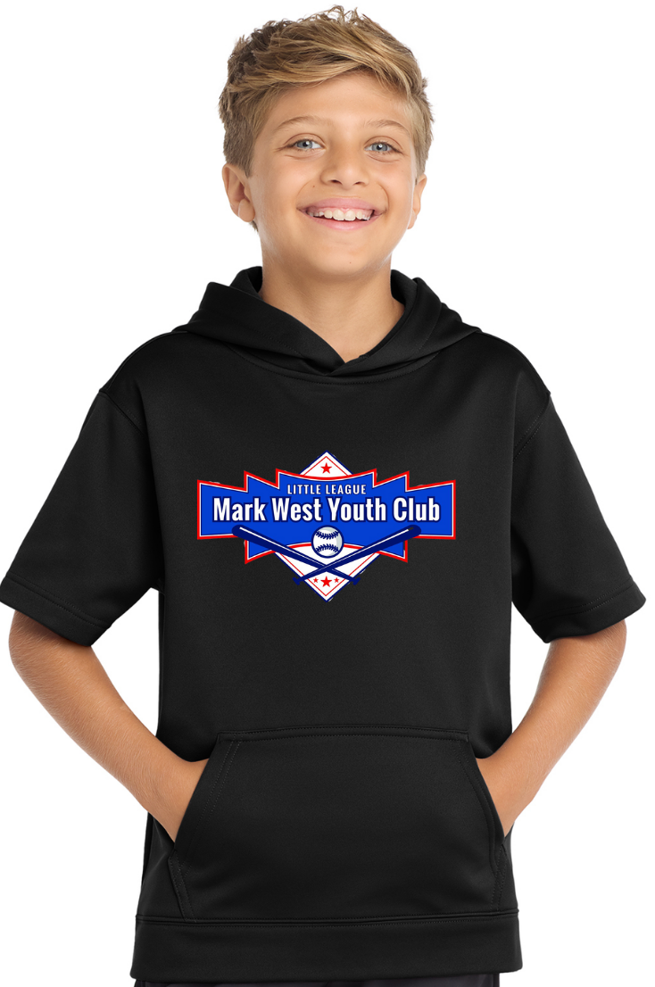 Youth Sport-Wick® Fleece Short Sleeve Hooded Pullover