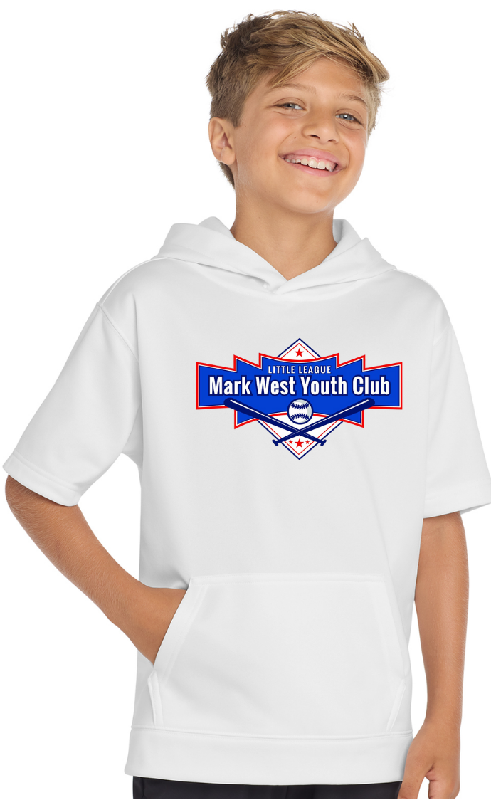Youth Sport-Wick® Fleece Short Sleeve Hooded Pullover