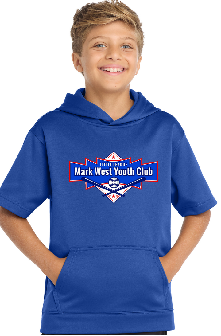 Youth Sport-Wick® Fleece Short Sleeve Hooded Pullover