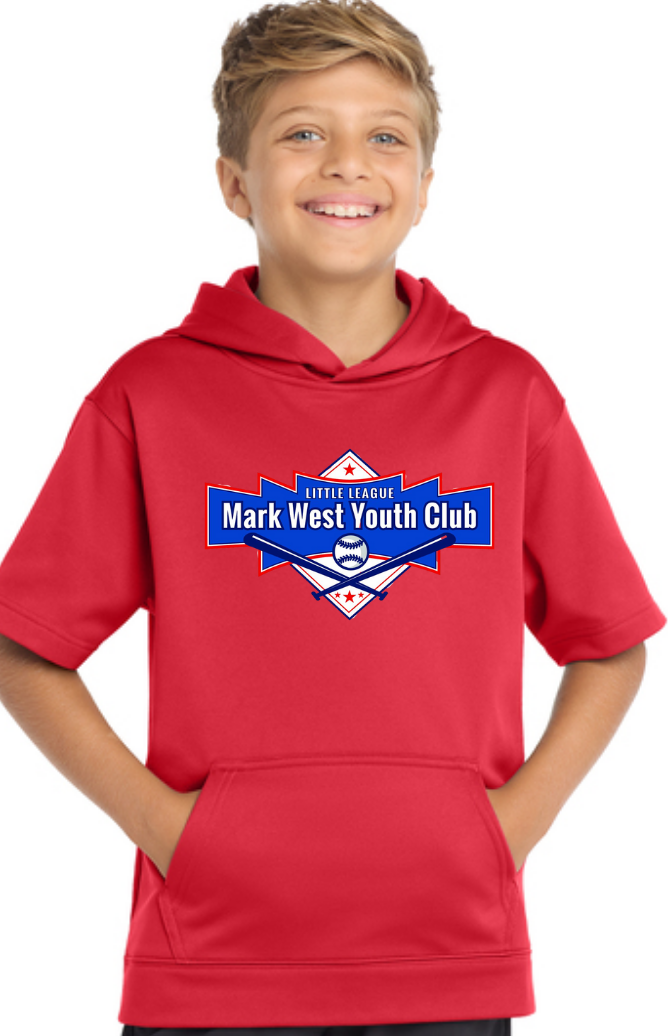 Youth Sport-Wick® Fleece Short Sleeve Hooded Pullover